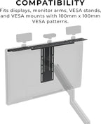 HumanCentric DSLR Monitor Mount Extra Large, Desk Camera Mounting, Light Webcam, Microphone Shelf for Monitor VESA Arm, Replace Clamp Tripods, 100x100mm Patterns, Aluminum, Hardware Included