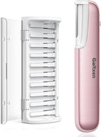 Galtxen Dermaplaning Tool for Women Pink - Facial Exfoliation & Peach Fuzz Hair Removal with Rechargeable Sonic Edge Technology, 10 Refill Blades