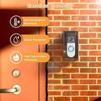 No Drill Adhesive Video Doorbell Mount Compatible for Ring/Blink Video Doorbell, Not Block Doorbell Sensor, QIBOX Anti-Theft Camera Mount Bracket Cover Holder