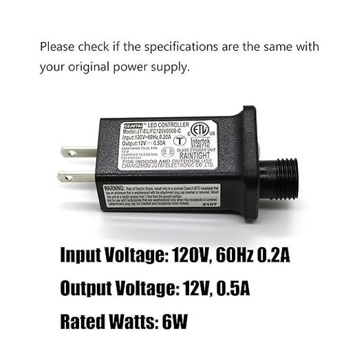 2 Pcs 8 Mode Light LED Transformer 12V LED Controller Class 2 Power Supply,Transformer US Plug Adapter Replacement for String Light, not Fit 8 Mode with Control Box and 1 Mode String Light