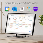 Digital Calendar, 15.6 inch Wall Planner & Chore Chart, Rechargeable Full HD Touchscreen Display, Portable Smart Family Organizer, Event Planner, Desk and Wall mountable, Perfect for Family Schedules - Wall Mount Included No Subscription