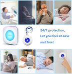 LIOTOIN Caregiver Pager Wireless Call Button Call Bell Alert Button Nurse Alert System for Elderly/Patients/Disabled Call Light System 600+ft Operating Range (with Color Light Flashing Reminder) ﻿
