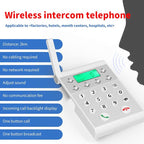 Eujgoov 1000m Distance Wireless Intercom Phone Hands Intercom System Intelligent Networking for Home, Business Office, Classroom, Telephone Audio (White)