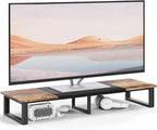 aboxoo 47" TV Riser for 32-60 inch TV, TV Riser Stand Shelf, Tabletop TV Stand Riser, Computer Monitor Table for Home Living Room, Study Office (Brown)