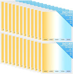 AIKVSXER 24 Pack 2x2 LED Flat Panel Light, Bright 6500LM Kitchen Laundry Flush Mount Ceiling Light Fixtures,Dimmable,Switchable 5CCT 3000K/4000K/5000K/5700K/6500K, 5 Wattages 30W/35W/40W/45W/50W