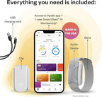 Apollo Neuro Wearable & 12-Month SmartVibes AI Membership – Sleep Aid & Stress Relief Device | Fall Asleep Faster, Sleep Longer & Deeper | Boost Focus, Relaxation & Calm (Glacier)