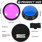 10 Color Voice Recording Buttons for Dogs Dog Training Communication Buttons with 30 Sec Record and Playback, Pet Training Buzzer for Puppy Cats, Funny Gifts for Pet Lovers (10 Pack)