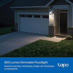 Tapo 2K Dimmable Floodlight Security Camera Outdoor Wireless w/Solar Panel, Pan/Tilt, 360º AI Tracking, Free Person/Vehicle Detection, Works w/Alexa and Google Assistant, SD/Cloud, C615F KIT