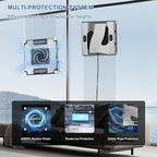 RSSIDOL Window Cleaning Robot 6000Pa Suction Power Window Cleaner Robot with 4 Water Spray Intelligent Cleaning with App Control, Perfect for High-Rise Windows, Tiles and Glass Doors
