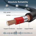 J&D 2 RCA M/M Stereo Audio Cable, Gold-Plated 2RCA Male to 2RCA Male Copper Shell Auxiliary Audio Cord for Home Theater HDTV Amplifiers Hi-Fi Systems Speakers, RCA Audio Cables, 4 Feet