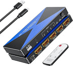 ALYYDBG 8k@60Hz HDMI Switch 4 in 1 Out Supports 4K@120Hz Dynamic HDR10+ HDCP 2.3 CEC, HDMI 2.1 Switcher Works with Gaming Consoles TV Box Stick Computer to HDMI ouput Like TV Monitor Projector