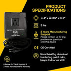 ELC 500-Watt Voltage Converter - Step Down - 220v to 110v / 240v to 120v Travel Power Converter - for Hair Straightener, Hair Dryer, Laptops and Chargers, CE Certified [3-Years Warranty]