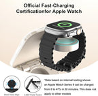 5-in-1 Wireless Charger for MagSafe, AC ISLAND Portable Travel Charging Station, 35W Max Fast Foldable Magnetic Stand, Evolved for iPhone 17-12 & Air Series, Apple Watch, AirPods (with 35W Adapter)