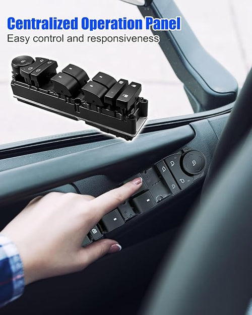 15906883 Power Master Control Window Switch Fit for Chevy Suburban 1500 2500 2007 2008 GMC Yukon XL 1500 2500 2007 2008 Escalade 2007 2008, Driver Side Mirror Switch Replace 15118557 DWS1620 1S17262