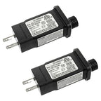 SIGANDG 24V 6W LED Transformer Replacement Class 2 Power LED Controller with 8 Modes Supply for Christmas String Light Inflatable Decorations IP44 Waterproof Low Voltage Transformer(2 Pcs)