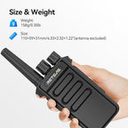 Retevis MateTalk P4 Digital Walkie Talkies with Earpice, Dual Mode, Secure Call, Long Range Waterproof 2 Way Radio for Adults, Rechargeable, Type-C, VOX, DMR Radio for Hotel School Church(2 Pack)
