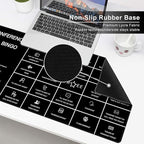 Baziabbo Office Desk Mat,Conference Call Bingo Mouse Pad for Virtual Meetings,Work from Home Computer Accessory，Non-Slip Desk Pad with Stitched Edges for Computer (Bingo)