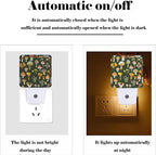 FSHVQKD Various Mushrooms Night Light,Plug Into Wall with Dusk to Dawn Light Sensors, Warm Nightlights for Bedroom, Bathroom, Hallway, Kitchen, Gifts Ideal for Boys Girls Women Men