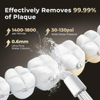 Bezvoi Portable Water Flosser for Teeth: Gum-Sensitive Friendly, Dual-Gear Motor Technology Irrigator Dental Pick with 5 Modes for Braces & Orthodontic, IPX7 Waterproof, Cordless for Travel, Black