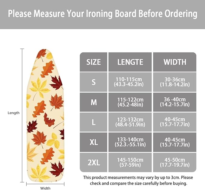ZCFYGDX 14" x 45" Ironing Board Cover Scorch Resistant,Wear & Soil Resistant Covers, Easy Installation Elastic Edges 3 Fasteners,Lightweight & Breathable Coconut Tree Sailboat Print Size-S