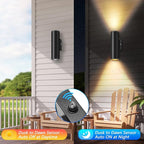 RIDALUX Dusk to Dawn Outdoor Light Fixtures: 4 Pack IP65 Waterproof Exterior Wall Light - Black Aluminum Sensor LED Porch Lights