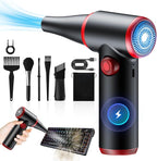 ATEngeus Compressed Air Duster, Stepless Speed Electric Air Duster, 100500RPM Cordless Air Duster with LED Light, Rechargeable Air Blower Replaces Canned Air, Keyboard Cleaner for Laptop, PC