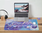 4-in-1 Large Mouse Pad, Keyboard Wrist Rest Pad & Wrist Support Mousepad Set, Extended Desk Pad Waterproof Desk Mat for Home Office Study Game