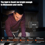Selfie Light - BANSINE USB-Rechargeable LED Phone Light - Portable Photo Light with 97+ CRI, Up to 6500K Color Temperature for Selfie, Zoom Conference, Video, Makeup and Live Stream