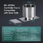 Wi-Fi & Bluetooth BBQ Smoker Temperature Controller with Automatic Smoker Fan, INKBIRD ISC-027BW Grill Thermometer with 4 Probes for Big Green Egg, Kamado Joe, Primo, Vision Grill, Akorn Kamado, Weber