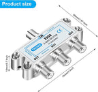 TKCHAX 3 Way Coaxial Cable Splitter,Support 10-2602MHz, RG6 Compatible, Nickel-Plated for Cable Splitter,Work with CATV, Satellite TV,Antenna System and MoCA Configurations