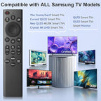 【2 Pack】 Voice Remote Replacement for Samsung-TV-Remote-Control, Compatible with All Samsung Frame Neo QLED UHD 4K 8K Series Smart TVs with Voice Control and 2-Year Warranty