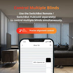 SwitchBot Blind Tilt Motorized Blinds - Smart Electric Blinds with Bluetooth Remote Control, Solar Powered, Light Sensing Control, Add Hub Mini to Make it Compatible with Alexa & Google Home