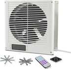 Thiadrs Room to Room Fan 8" Air Vent Fan, 10-Speed Quiet Airflow Through-the-Wall Fans, 380CFM, EC Motor In-Wall with Temperature and Timer Setting for for Laundry, Kitchen and Workshop