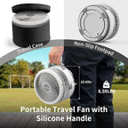 Socool 40000mAh Portable Fan Foldable Battery Rechargeable with 8 Speed & 106H, 90° Osciliating Floor Standing Fan Remote, Desk Fan with 8H Timer & LED Light for Home Outdoor Travel Camping