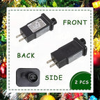 SIGANDG 12V 12W LED Transformer Replacement Class 2 Power LED Controller with 8 Modes Supply for Christmas String Light Inflatable Decorations IP44 Waterproof Low Voltage Transformer(2 Pcs)