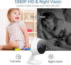 LaView Security Cameras 4pcs, Home Security Camera Indoor 1080P, Wi-Fi Cameras Wired for Pet, Motion Detection, Two-Way Audio, Night Vision, Phone App, Works with Alexa, iOS & Android & Web Access