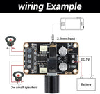 DROK 5W+5W Mini Audio Amplifier Board PAM8406 DC 5V Digital Stereo Power Amp 2.0 Dual Channel Class D Amplify Module for Speaker Sound System DIY