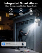 Gianteye 4MP Solar Security Cameras Wireless Outdoor, WiFi Security Camera Outside with Color Night Vision, Solar & Battery Powered 2.4G&5G Camera for Home Security,Compatible Home Hub Only