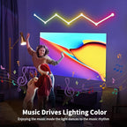 Phylosal Smart WiFi LED Wall Lights, 16M+ Color Dimmable Gaming Light Works with Alexa and Google Assistant, Music Sync, DIY and Timer Feature, RGB Light Bars for Gaming Room, Bedroom (6 Pcs,White)