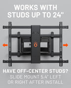 ECHOGEAR XL Full Motion TV Wall Mount - Universal Bracket for Big TVs Up to 90" - Smooth Articualtion Plus Easy 3 Step Install with Pre-Assembled TV Interface - Ideal for OLED & QLED TVs