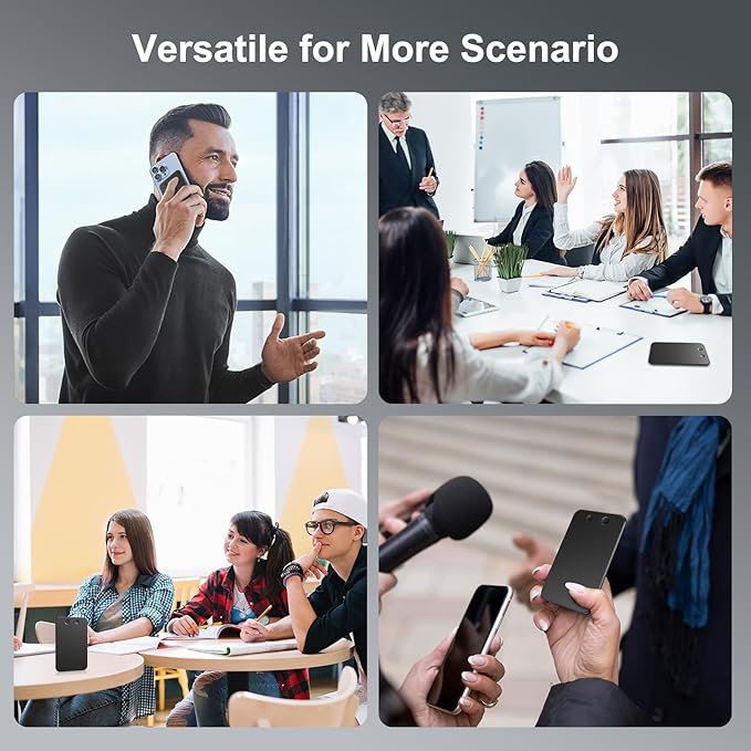 AI Voice Recorder,64GB Note Voice Recorder with Transcribe,Mind Mapping & AI Summary,Digital Voice Recorder with App,Audio Recorder for Lectures,Phone Calls,Meetings,Interviews Etc，Black