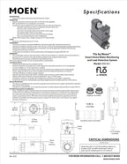 Moen Flo Smart Water Monitor and Automatic Shutoff Sensor, Wi-Fi Water Leak Detector for 3/4-Inch Diameter Pipe, 900-001