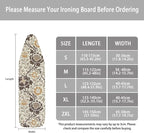 ZCFYGDX Elastic Ironing Board Covers Standard Size, William Morris Prints Ironing Board Straps/Cover and Fastener 15x54 Inch, Strongly Breathable and Doesn't Retain Moisture, Easy Installation