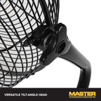 Master 20" Industrial High Velocity Floor Fan with 3 Speed Settings. Use for Shop, Garage or Warehouse. All Metal Construction (MAC-20F)