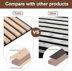 Yuzzy Wood Panels for Wall and Ceiling - 108 x 11 Inch Wood Slat Acoustic Panels 4 PCS - Modern Sound Absorbing Wall Panels for Interior Wall Decor for Home, Office, Studio - Rustic Oak