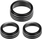 A ABSOPRO 3pcs Car Air Conditioner Knobs Decals AC Radio Switch Knob Cover for Dodge Durango 2017-2020 for Jeep Cherokee Grand Cherokee 17-21 Black