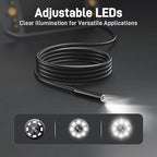 Teslong Endoscope Borescope with Light, Snake Inspection Camera for Automotive Engine, Waterproof Fiber Optic Camera for Mechanics - Ideal for Wall, Vent, Wire Video Scope (16.5FT)