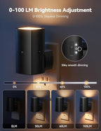 Brightown 2 Pack Night Lights Plug Into Wall, Modern Night Light with Rotating Plug, Dusk to Dawn Sensor, 0-100LM Stepless Dimming Nightlights, Home Decor for Hallway Bedroom Bathroom, Soft White