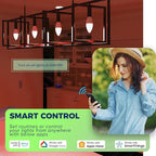 Lightinginside Matter Candelabra Smart Light Bulbs 60W Equivalent, Candle E12 LED Bulb Compatible with Alexa/Siri/Apple Home/Google Home/SmartThings, RGBCW, 2.4G WiFi, ETL Listed, Hub Required, 4PCS