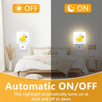 GANTINIR Night Light, Plug-into Cartoon Duck Nightlight White LED Lamp, Energy Efficient Decor Desk Lamp for Bedroom Hallway Stairs Bathroom